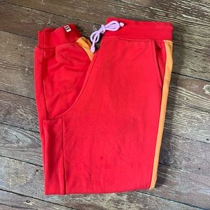 Lego Collection by Target Joggers Womens S Sweatpants Red Orange Stripe Pockets